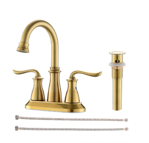 Factory Supplier American Classic Water Mixer Faucets Three Holes Dural Handles Tap Basin Faucet