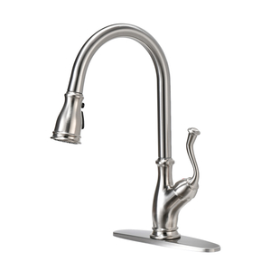 APS225-BN Swan Faucet Brushed Nickel Antique Faucet Pull Down Single Handle Kitchen Faucet