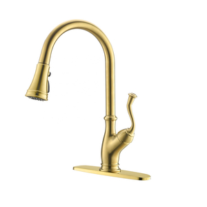 Traditional Pull Down Kitchen Mixer Brass Kitchen Sink Faucet Gold Faucet Kitchen