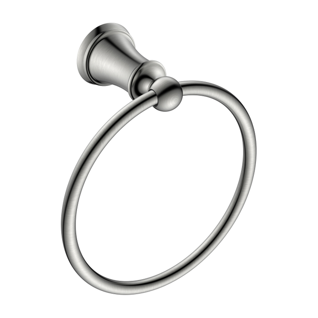 Contemporary Style Towel Ring Brushed Nickel Bathroom Accessories