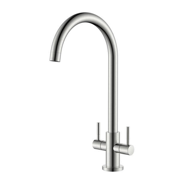 Nickel Kitchen Faucet Two Handle Kitchen Faucet