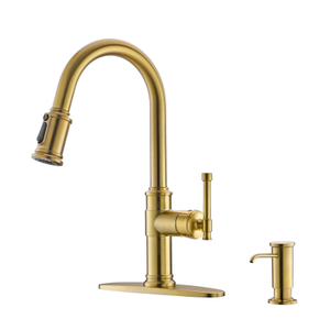 Kitchen Faucet Gold Sink Luxury Kitchen Faucet Pull Down Sprayer Faucet In Brushed Gold