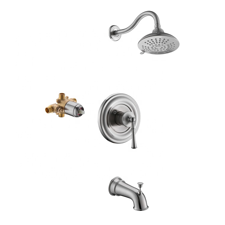 Modern Fashion Simple Style Shower Combo System Set Bathroom Gold