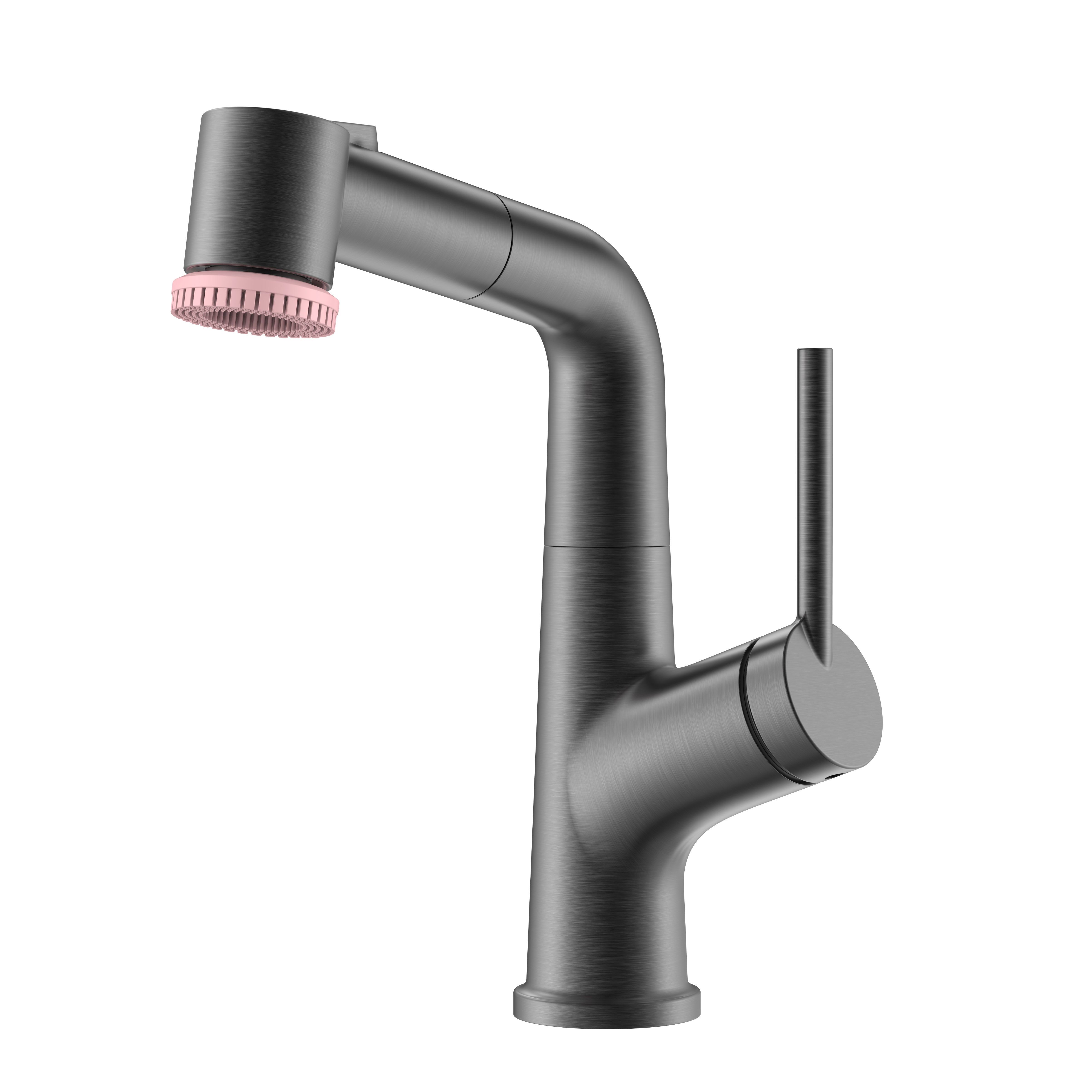 Gun Metal Bathroom Faucet Pull-out Bathroom Faucet with Beauty Brush ...