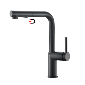 APS231-MB Manufacturer Popular Hot Cold Mixer Water Pull Out Water Tap Single Lever Handle Kitchen Faucet