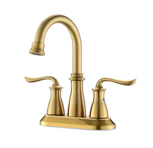 Luxury Gold Bathroom Wash Three Holes Faucets Mixers Taps Faucet For Bathroom Sink Basin Water Faucet Mixer