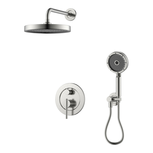 Tub Faucet with Hand Shower Brushed Nickel Shower Faucet