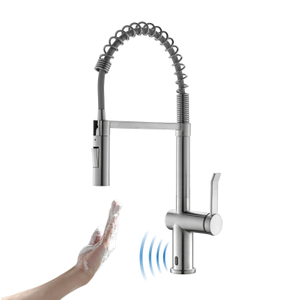 Pull Out Durable Smart Automatic Faucet Pull Down Touchless Brushed Kitchen Faucet