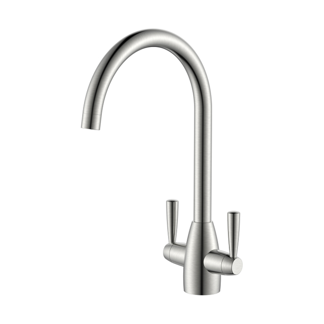 UK Style Two Handle Kitchen Faucet Nickel Kitchen Faucet