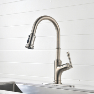 Sanitary Ware Deck Mounted Brushed Nickel Stainless Steel Hot Cold Kitchen Water Tap Sink Mixer Faucets