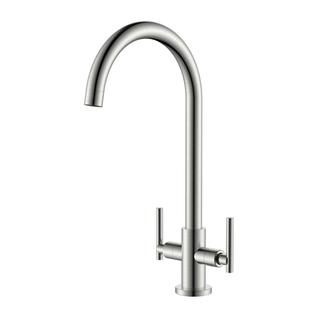 Kitchen Faucet Nickel Two Handle Kitchen Faucet