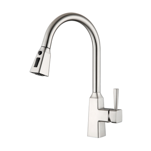 Square Kitchen Faucet Modern Brushed Nickel Pull Down Kithchen Faucet