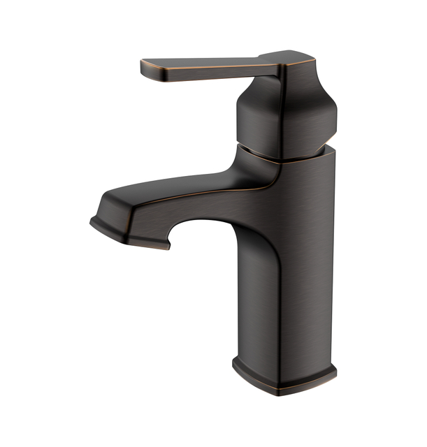 Oil Rubbed Brown Classical Square Shape Single Handle Basin Faucet For Bathroom