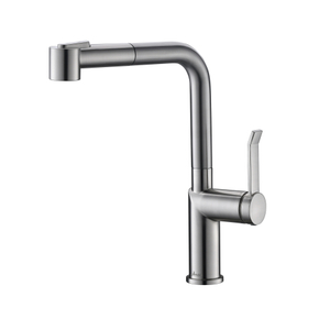 Modern Style Brushed Nickle Pull Out Kitchen Faucet