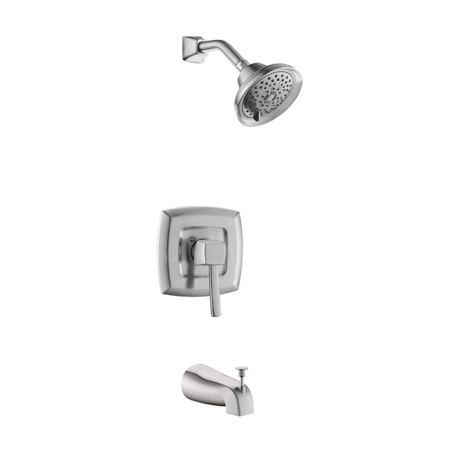 Single Handle Shower Faucet Brushed Nickel Bath Shower Faucet Set