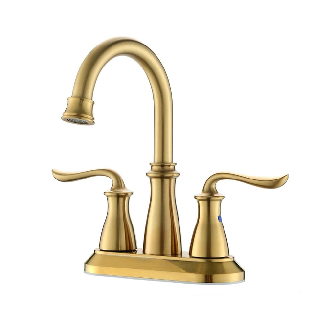 Brushed Gold Bathroom Faucet 2 Handle Bathroom Faucet