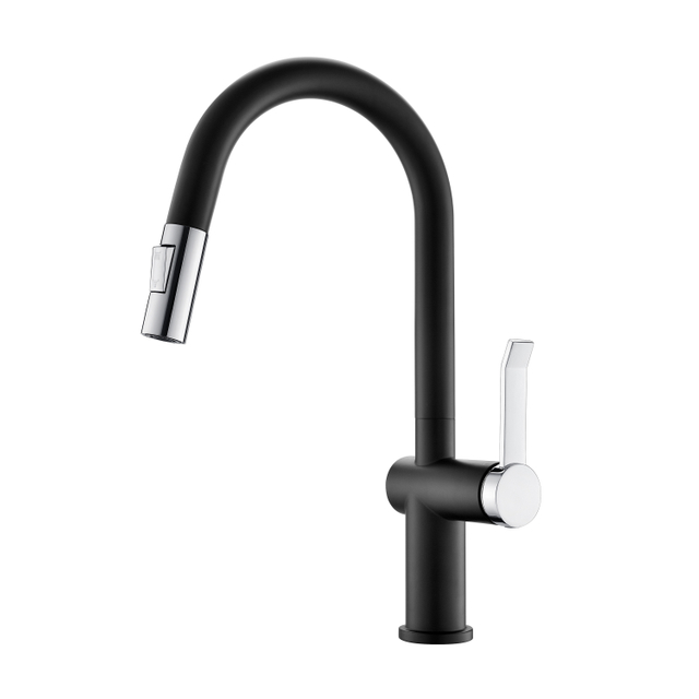 Black And Chrome Kitchen Faucet Pull Down Kitchen Faucet